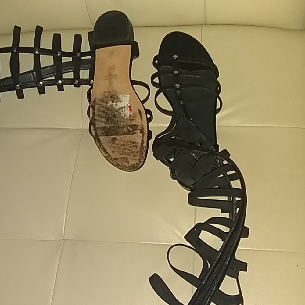 Stuart Weitzman black Gladiator sandals, size 10 - Picture 2 of 2